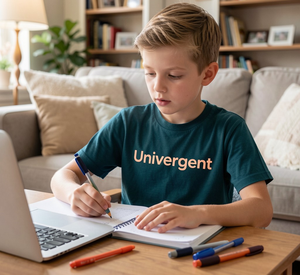 Child submitting work